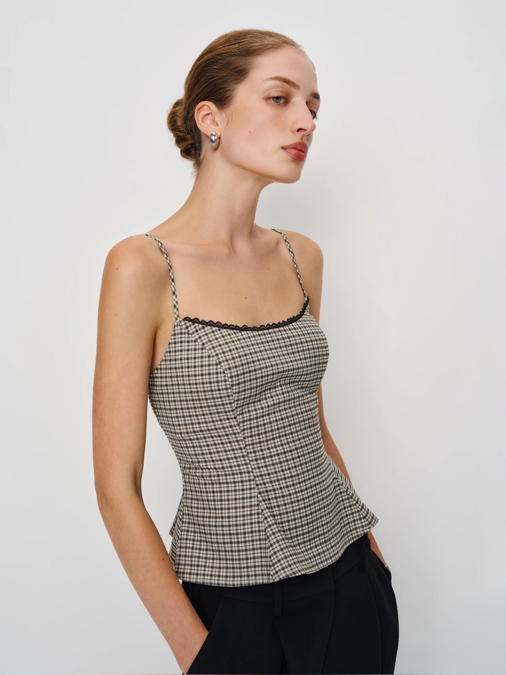 Reformation Genevieve Top Brown - Size 2